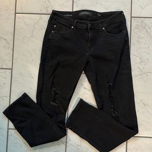 Liverpool Slim Girlfriend Black Distressed Jeans size 6